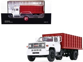 1970s GMC 6500 Grain Truck with Corn Load White and Red 1/34 Diecast Model by F - £88.30 GBP