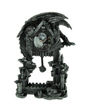 Zeckos Evil Dragon Pentagram Pendulum Mantel Clock - £45.49 GBP