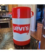 VINTAGE 1980&#39;s LEVI&#39;S JEANS PLASTIC LUNCHBOX THERMOS NEW NOS - Only Thermos - $756.19 MXN
