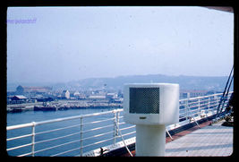 35 mm color slide * 1950's travel to England stop in CHERBOURG FRANCE bu... - $5.50