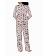 New DKNY Women&#39;s Soft Knit Zebra Print Long Sleeve Pajama Set Pink Large - £30.92 GBP