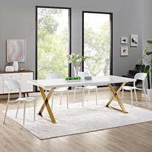 Sector Dining Table White Gold EEI-3034-WHI - £571.79 GBP