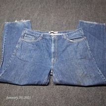 Levi 550 Jeans Men 42x32 Blue Relaxed Fit Tapered Leg Denim Pants Stone ... - $17.05