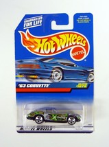 Hot Wheels &#39;63 Corvette #1079 Silver Die-Cast Car 1999 - £4.65 GBP