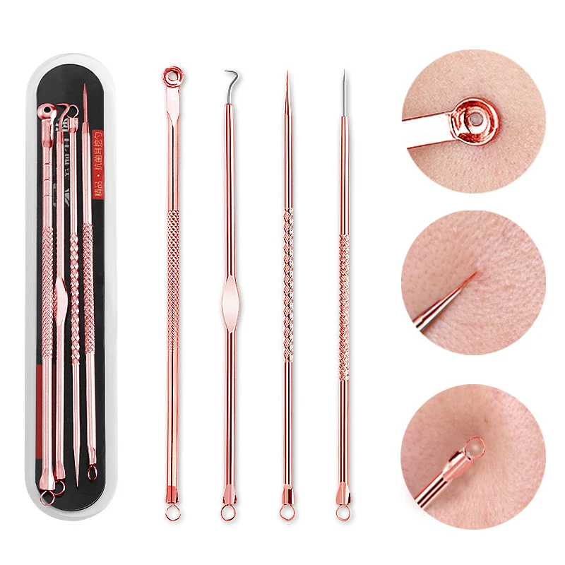 House Home 4Pcs/Set Blackhead Comedone Acne Pimple Belmish Extractor Vacuum Blac - £19.30 GBP