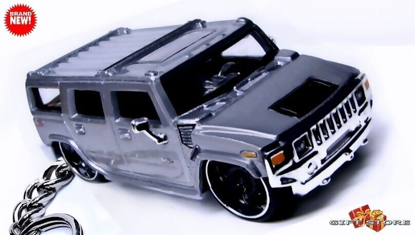 ❤️ RARE  KEYCHAIN GUN GREY HUMMER H2 CUSTOM Ltd Ed. ❤️GREAT GIFT❤️
