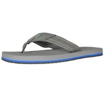 Sanuk Flip Flops Beer Cozy Stacker Comfort Cushioned Sandal Mens Happy U Outsole - £48.24 GBP