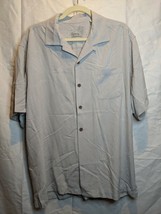 TOMMY BAHAMA Mens Hawaiian Shirt 100% Silk Short Sleeve Palm Trees Large... - £22.06 GBP