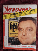 Newsweek Magazine March 10 1958 Germany FRANZ-JOSEF Strauss - £8.45 GBP
