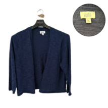 Croft &amp; Barrow Women’s Cardigan XL Navy Blue Open Front 3/4 Sleeve Sweater - $17.82