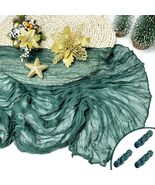 Booque Valley 3 Pack Green Cheesecloth Christmas Table Runner 35x120in Boho - $97.36 MXN Booque Valley 3 Pack Green Cheesecloth Christmas Table Runner 35x120in Boho - $97.36 MXN
