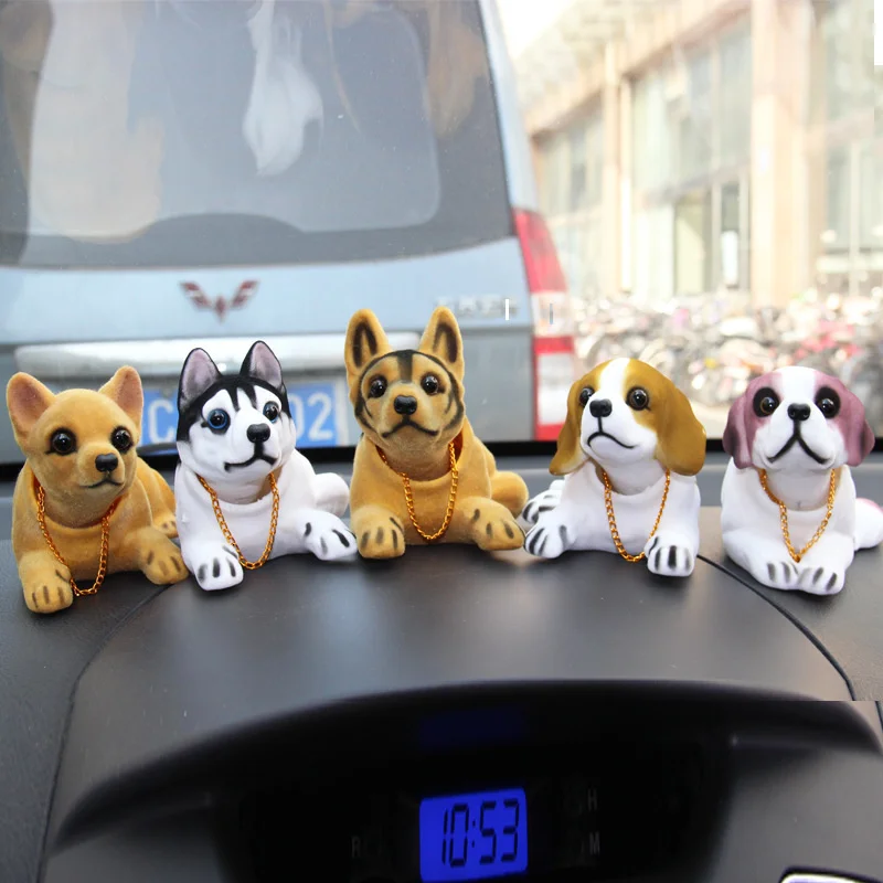 Bobble Head Dog Car Dashboard Doll Auto Shaking Head Toy Ornaments Nodding Dog - $22.77