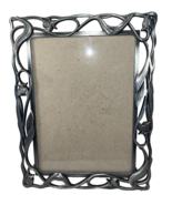 Picture Frame Free Standing Pewter Metal Ornate Roses 9&quot;t x 7&quot; w Picture... - £11.08 GBP