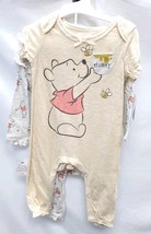 Baby Girls' 2pk Size (3-6 M) Winnie the Pooh Rompers image 2