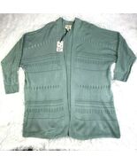 HIPPIE ROSE WOMEN&#39;S CARDIGAN SWEATER IN COLOR &quot;VINTAGE SAGE&quot; - SIZE LARGE - €20,56 EUR