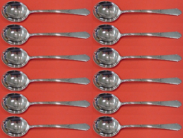 William and Mary by Lunt Sterling Silver Cream Soup Spoon Set 12 pieces 6 1/2" - €937,27 EUR