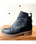 36 / 6 -  Acne Black Leather & Suede Wrapped Clover Ankle Short Boots 0412HR - $80.00