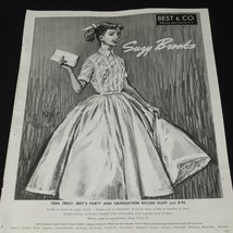 Vintage Print Ad 1955 Suzy Brooks Fashion Graduation Dress MCM Best Co - £7.73 GBP