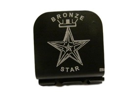 Bronze Star Medal Laser Etched Aluminum Hat Clip Brim-it - £9.58 GBP