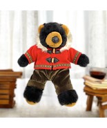 Dan Dee Collector&#39;s Choice 15” Christmas  Black &amp; Brown Bear Winter Eski... - $40.69 CAD