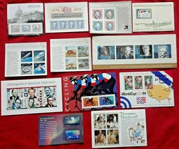 Combo: Special Lot of 12 Different Mini Souvenir New Sheets US PS Postage Stamps - £49.38 GBP