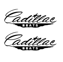 OEM Cadillac Boats Yacht Decals 2PC Set Vinyl High Quality New Stickers - £35.54 GBP