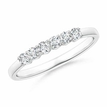 ANGARA 0.31ctw Diamond Six Stone Wedding Band in 14K Gold Size 3-13 (Grade-GVS2) - £597.58 GBP