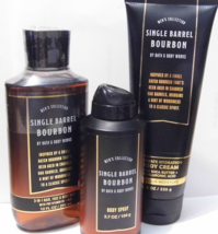 SINGLE BARREL BOURBON Men&#39;s Bath &amp; Body Work Shower Gel/Body Cream &amp; Bod... - $48.31