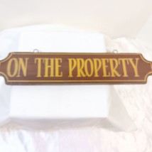 Vintage Handcrafted 2-sided Wooden Trade Sign- Out To Lunch/ On The Property - £27.86 GBP