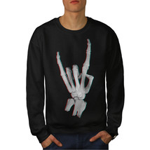 Wellcoda Metal Skeleton Rock Mens Sweatshirt, Bone Casual Pullover Jumper - £23.90 GBP+