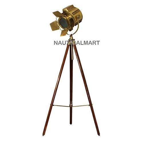 HOLLYWOOD ADJUSTABLE ALUMINIUM TRIPOD FLOOR LAMP BY NAUTICALMART - $197.01