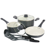 MEGA-127761.08 Oster Ridge Valley 8 Piece Aluminum Nonstick Cookware Set... - £88.76 GBP