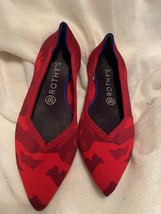 EUC Rothy&#39;s the Point Red Camo Flats Size 9 - £38.93 GBP