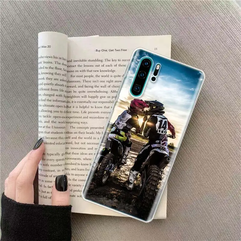 Moto cross motorcycle sports phone case for a p50 p10 p20 p30 p40 pro cover mate thumb200