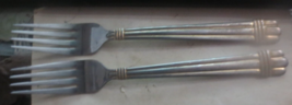 2 Hampton Silversmiths ODYSSEY Stainless 8" Forks - $18.49