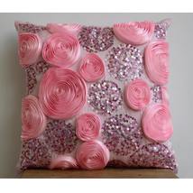 Sweet Kisses, Pink Art Silk 16&quot;x16&quot; Pillows Cover - £35.42 GBP+