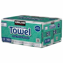 Kirkland Signature Premium Big Roll Paper Towels 12-roll, 160 Sheets Per... - £30.81 GBP