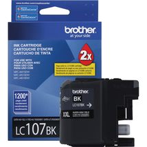 Brother Printer LC107BK Super High Yield Cartridge Ink, Black - £33.92 GBP