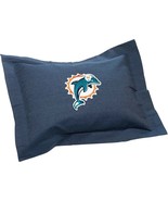 Miami Dolphins Denim Pillow Sham Measures 20&quot; x 26&quot; - £9.64 GBP