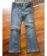 American Eagle Artist boot cut, stretch distressed faded black jeans 8 EUC - $519.66 MXN