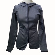 Columbia long sleeve gray fleece lined hooded zip running activewear jacket XS - £22.54 GBP