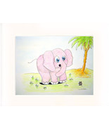 Elephant and Little Mouse Acrylic/Color Pencil - Pr - $35.00