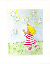 Girl Reaching For The Stars Acrylic on Canvas Board - Prints - $35.00
