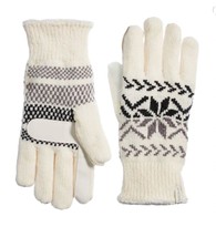 Isotoner women&#39;s chenille snowflakes gloves size One Size - $49.94 CAD