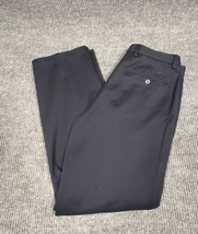 Dockers Mens 32x32 Black Dress Pants Slacks Flat Front Classic Fit Churc... - $23.07