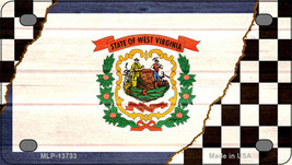 West Virginia Racing Flag Novelty Mini Metal License Plate Tag - £11.92 GBP