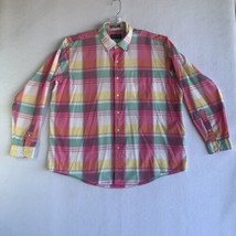 Colours by Alexander Julian Shirt Mens Extra Large Madras Plaid Barbiecore - £18.77 GBP