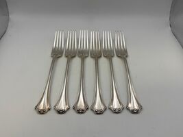 Set of 6 Reed &amp; Barton Silverplate FRENCH CHIPPENDALE Dinner Forks - $64.99