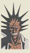 Anime Embroidery Pattern Bleach Kenpachi Sneer - £3.93 GBP