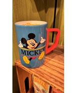 Walt Disney World Mickey Mouse Blue Red and White Ceramic Mug 14 oz NEW - £21.95 GBP